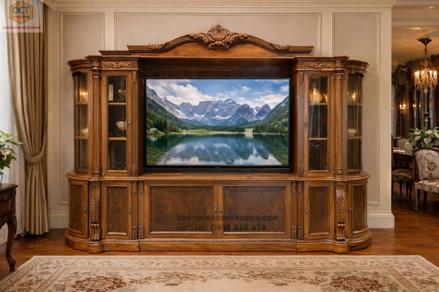 Mẫu tủ kệ tivi cổ điển TV39